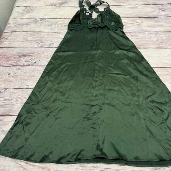 The Kooples Guipure Lace Trim Dress Emerald Green Silk Size 3 = US Large NEW - Picture 8 of 10